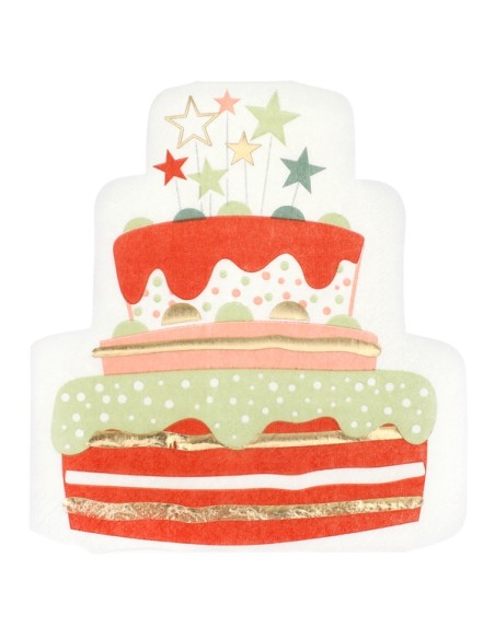 Serviettes Ballons et paillettes x20