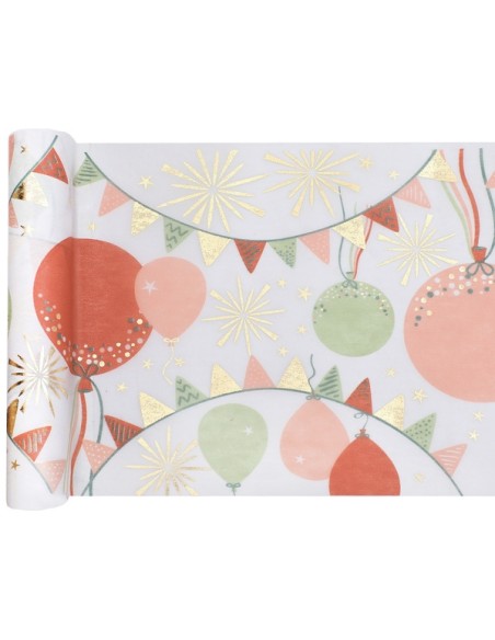 Chemin de table Ballons et paillettes 5m