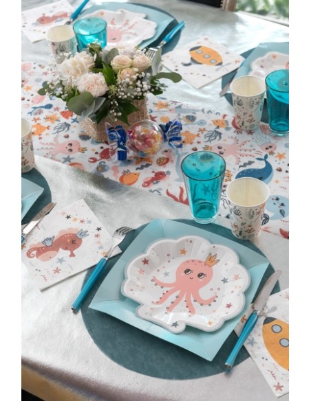 Chemin de table scintillante terracotta 5m