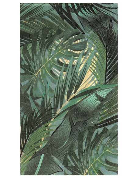 20 serviettes joyeux anniversaire métallisé - Or