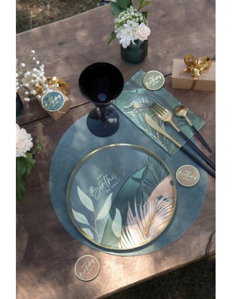 10 Gobelets Joyeux Anniversaire métallisé - Or