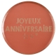 10 Assiettes Joyeux Anniversaire bleu canard