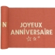 Chemin de table Joyeux Anniversaire bleu canard