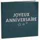 Livre d'or Joyeux Anniversaire métallisé - Bleu