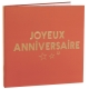 Livre d'or Joyeux Anniversaire métallisé bleu canard