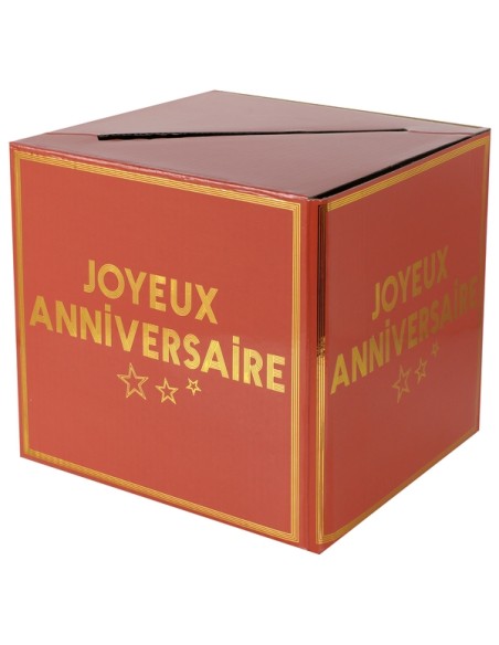 Tirelire Joyeux Anniversaire bleu canard