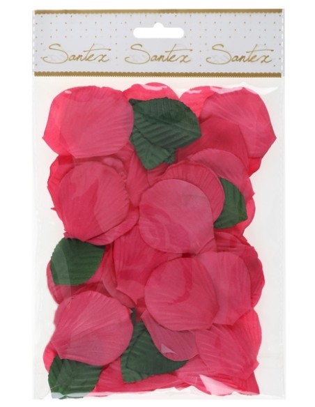 100 pétales avec feuilles - Rose