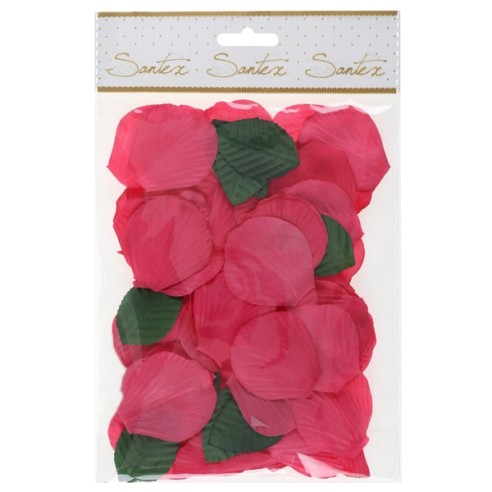 100 pétales avec feuilles - Blanc