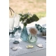 Vase diamant bleu canard