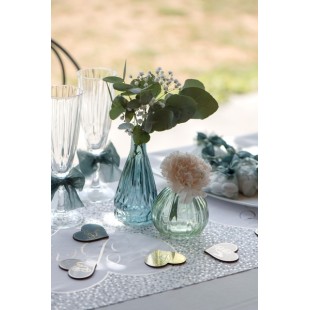 Vase diamant bleu canard 2