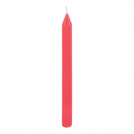 2 bougies flambeau cannelées blanc