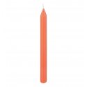 2 bougies flambeau cannelées tangerine