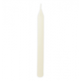 2 bougies flambeau cannelées ivoire