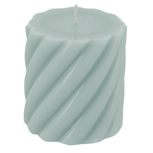 Bougie pilier torsade blanc