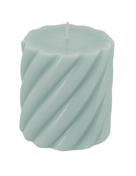 Bougie pilier torsade blanc