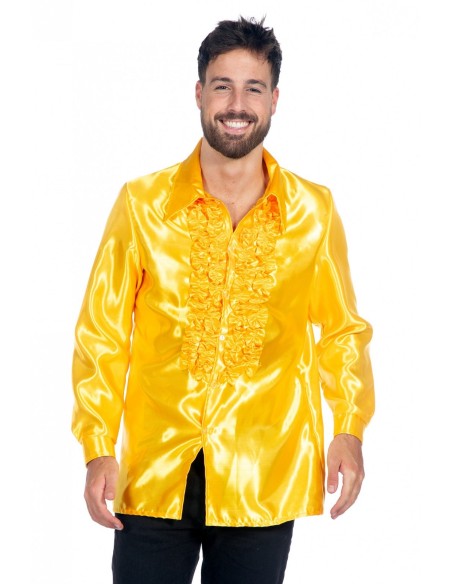 Location chemise disco jaune