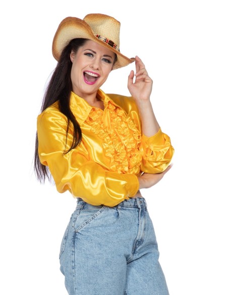 Location chemise disco jaune