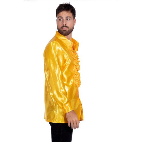 Location chemise disco jaune