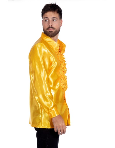 Location chemise disco jaune
