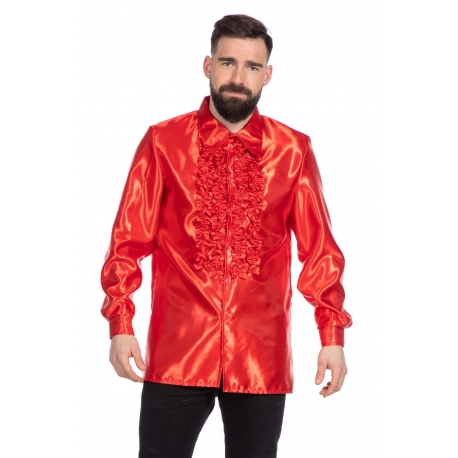 Location chemise disco rouge