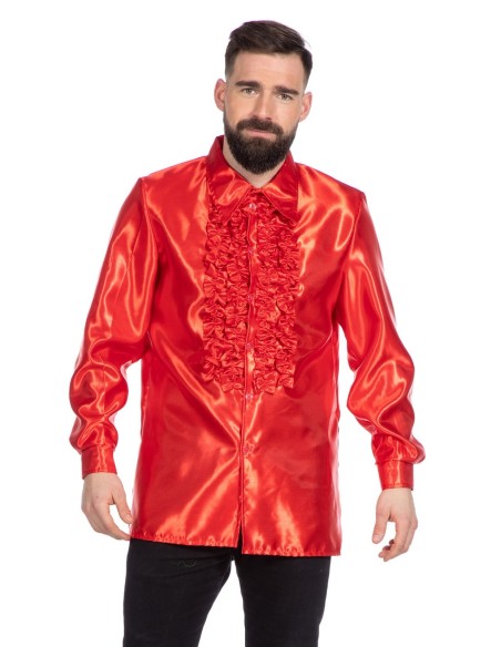 Location chemise disco rouge