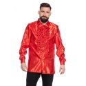 Location chemise disco rouge