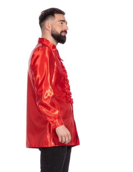 Location chemise disco rouge