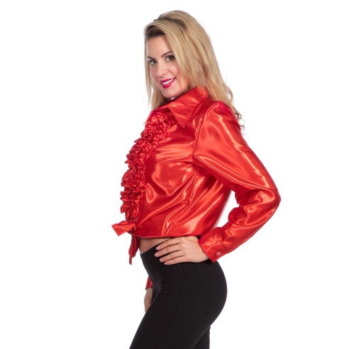 Location chemise disco rouge