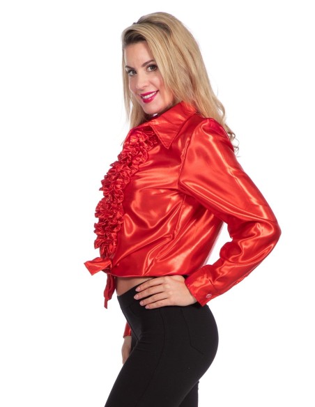 Location chemise disco rouge