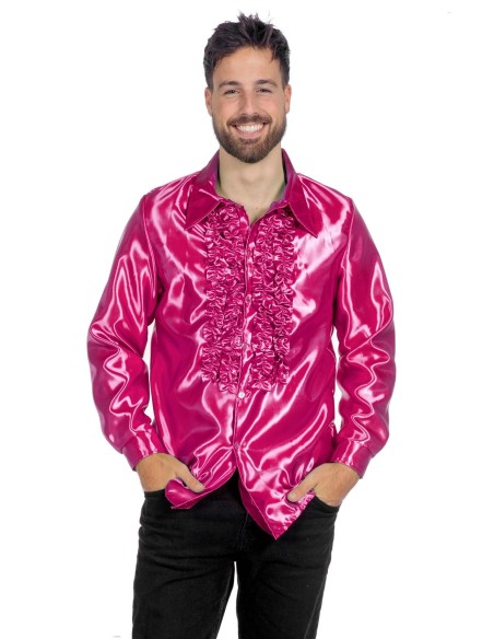 Location chemise disco fucshia