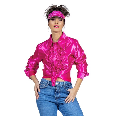 Location chemise disco fucshia