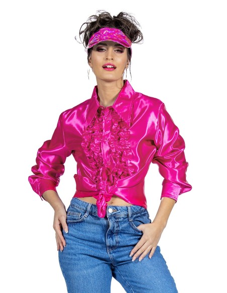 Location chemise disco fucshia