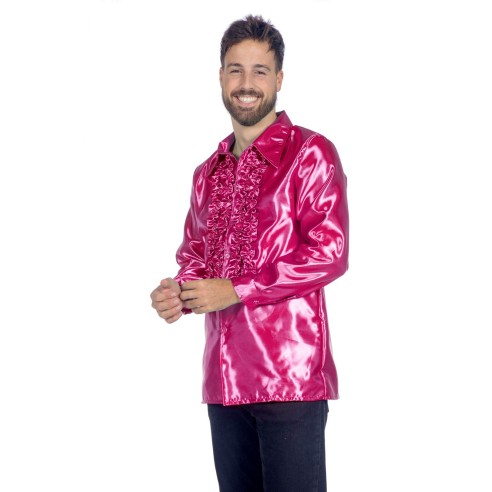 Location chemise disco fucshia