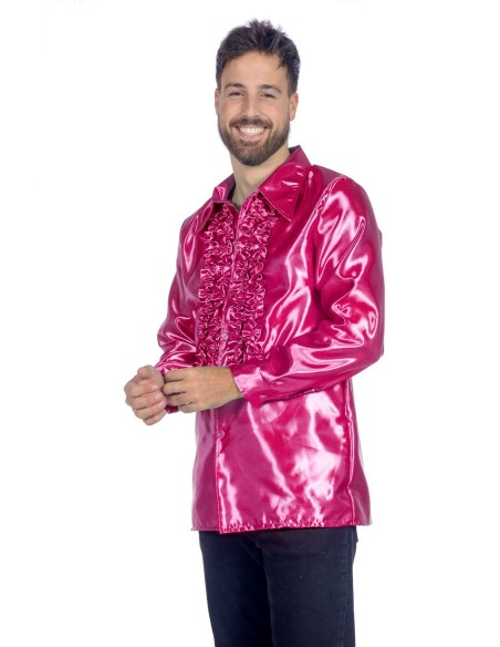 Location chemise disco fucshia