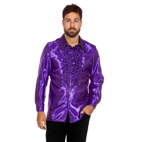 Location chemise disco violet