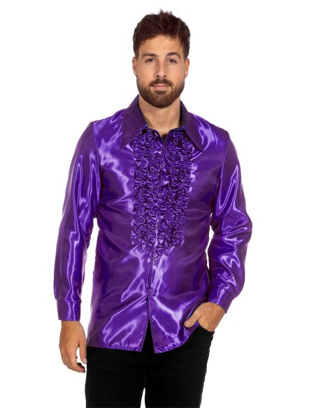 Location chemise disco violet