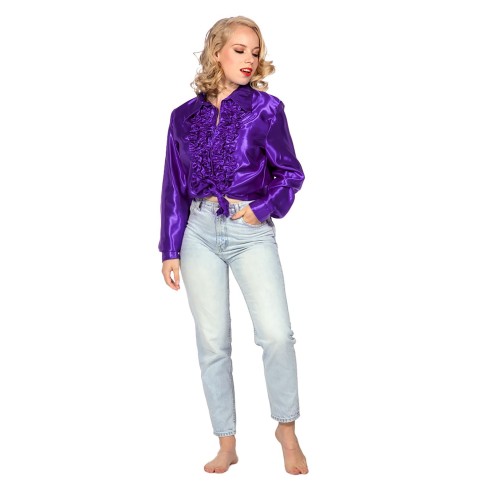 Location chemise disco violet