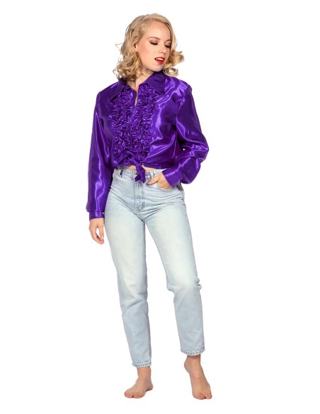 Location chemise disco violet