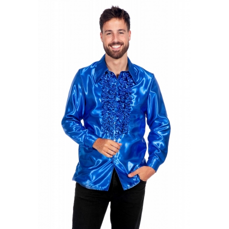 Location chemise disco bleu