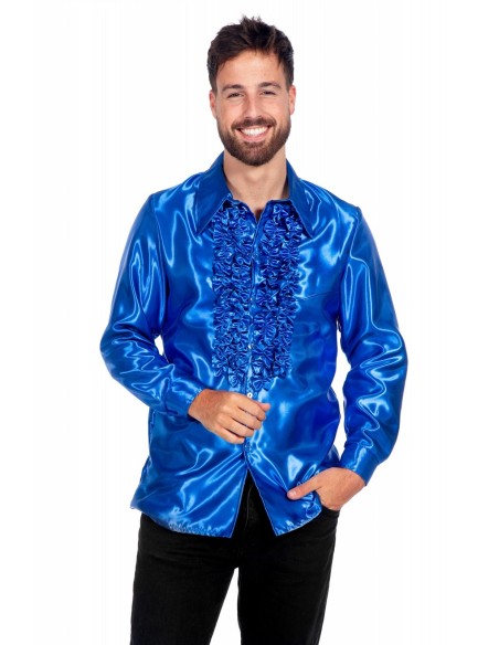 Location chemise disco bleu