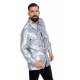 Location chemise disco argent