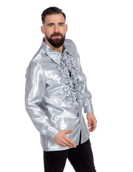 Location chemise disco argent