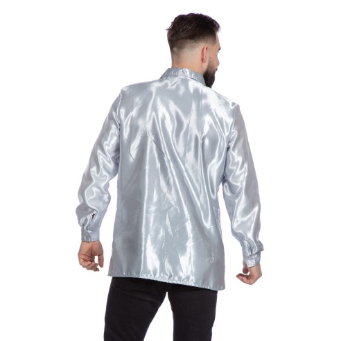 Location chemise disco argent