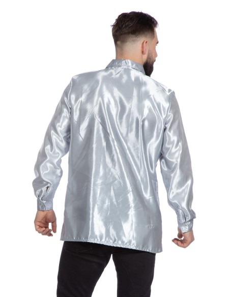 Location chemise disco argent