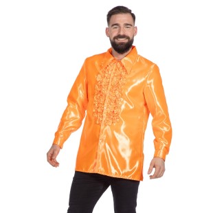 Location chemise disco orange