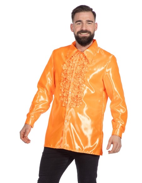 Location chemise disco orange