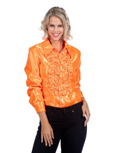 Location chemise disco orange
