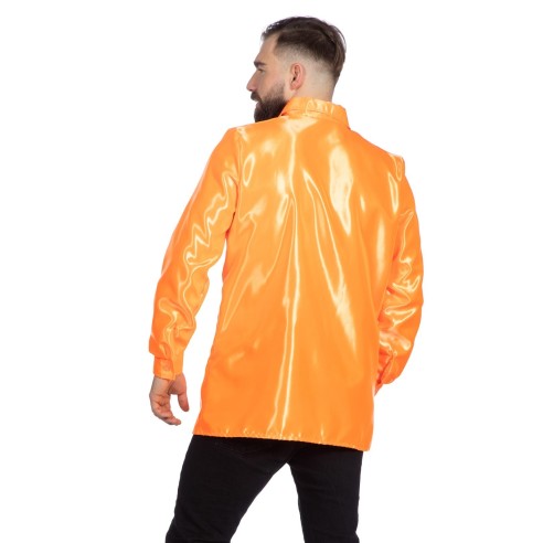Location chemise disco orange