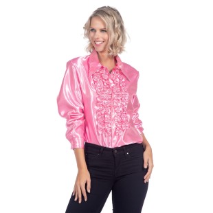 Location chemise disco rose 2