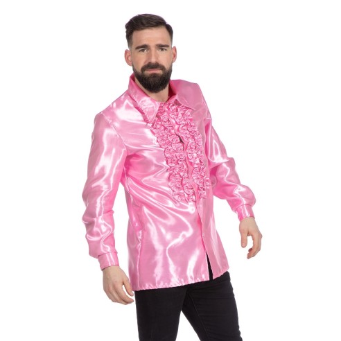Location chemise disco rose